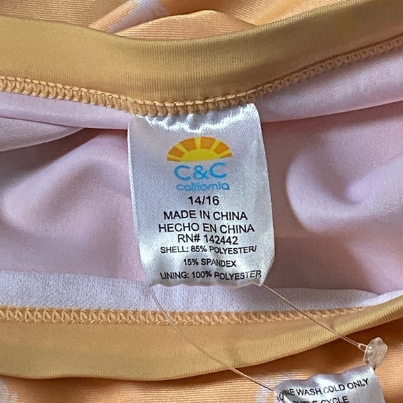 C&C California girl swimsuit set size 14/16 - Picture 3 of 4
